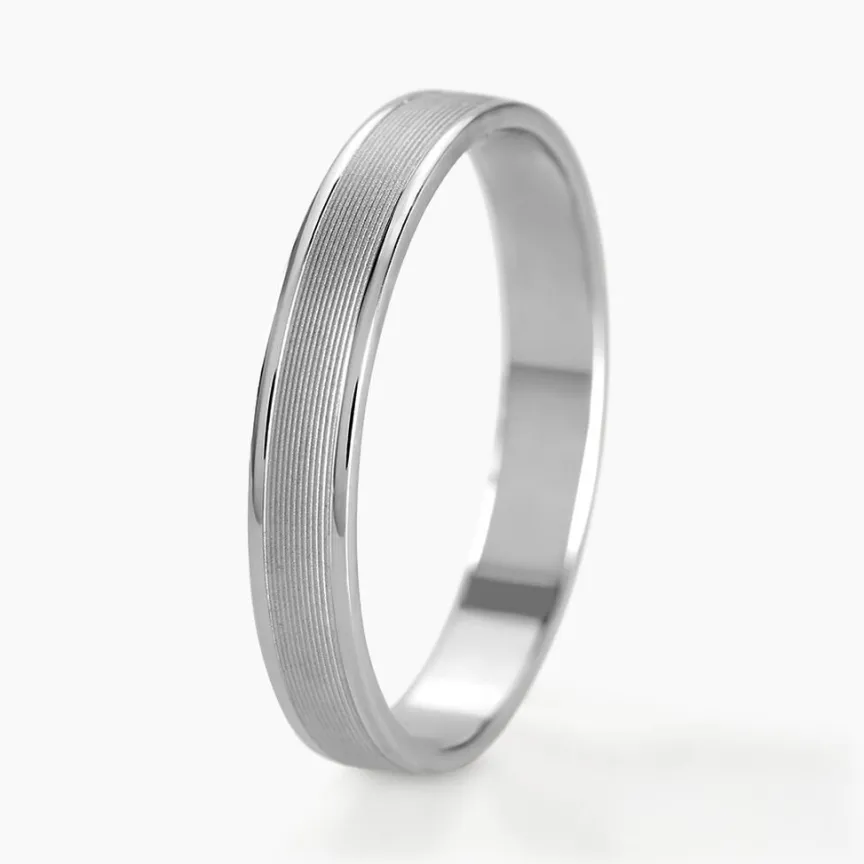 Alliance Aelyne Ruban Plat Argent Blanc-Histoire d'Or Sale