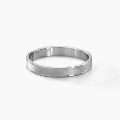 Alliance Aelyne Ruban Plat Argent Blanc-Histoire d'Or Sale