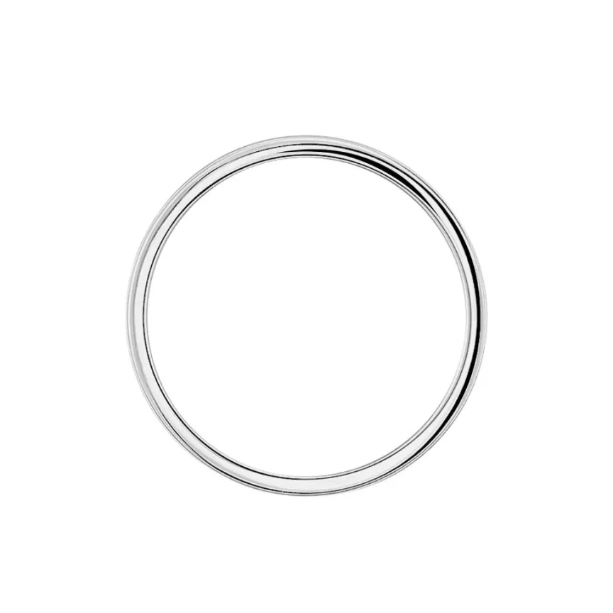 Alliance Aelyne Ruban Plat Argent Blanc-Histoire d'Or Sale