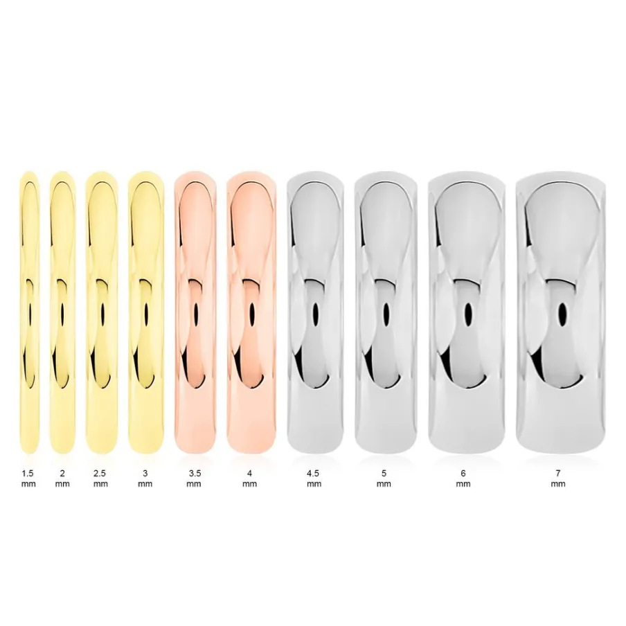 Histoire d'Or Alliance Aphroditia Demi Jonc Bombé