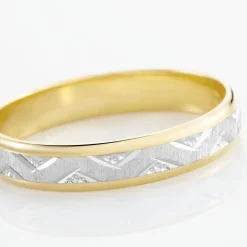 Alliance Cesarius Ruban Plat Or Bicolore-Histoire d'Or New