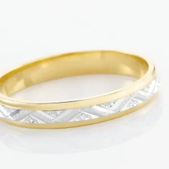 Alliance Cesarius Ruban Plat Or Bicolore-Histoire d'Or Clearance