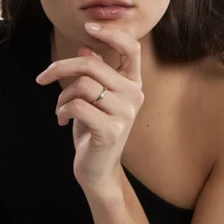 Alliance Cesarius Ruban Plat Or Bicolore-Histoire d'Or Clearance