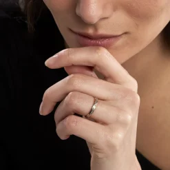 Alliance Cesarius Ruban Plat Or Bicolore-Histoire d'Or Clearance