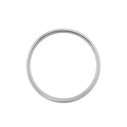 Alliance Damiana Ruban Plat Argent Blanc-Histoire d'Or New