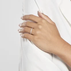 Alliance Dentelle 2 Rangs Diamantee Or Blanc-Histoire d'Or Online