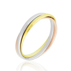 Alliance Entrelacee Demi Jonc Classique Or Tricolore-Histoire d'Or New