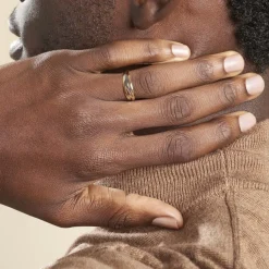 Alliance Entrelacee Ruban Plat Or Tricolore-Histoire d'Or New