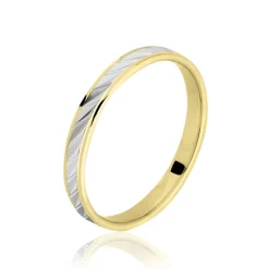 Alliance Faceteana Ruban Plat Or Bicolore-Histoire d'Or Sale