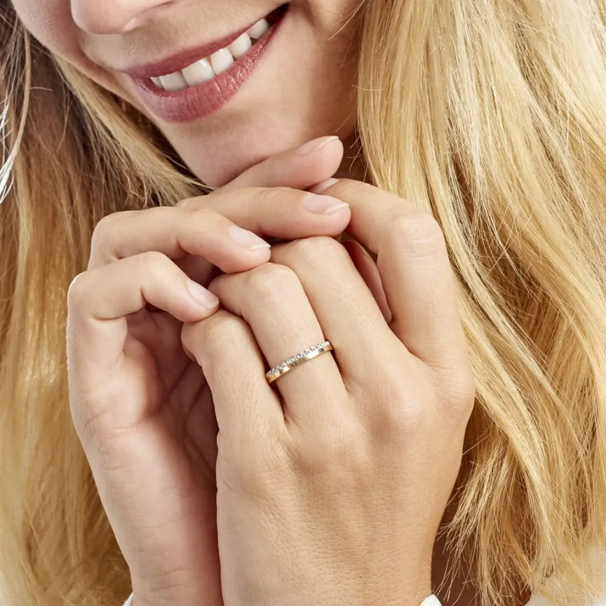 Alliance Fantaisie Diamantee Ruban Plat-Histoire d'Or Best