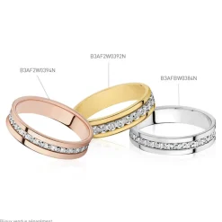 Alliance Fantaisie Diamantee Ruban Plat-Histoire d'Or Sale