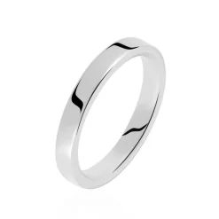 Alliance Gaia Ruban Plat Or Blanc-Histoire d'Or Hot