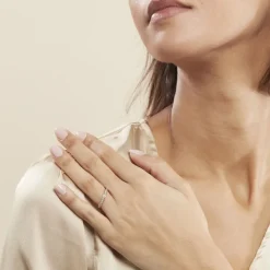 Alliance Grain De Folie Diamantee Ruban Plat Or Bicolore-Histoire d'Or Online