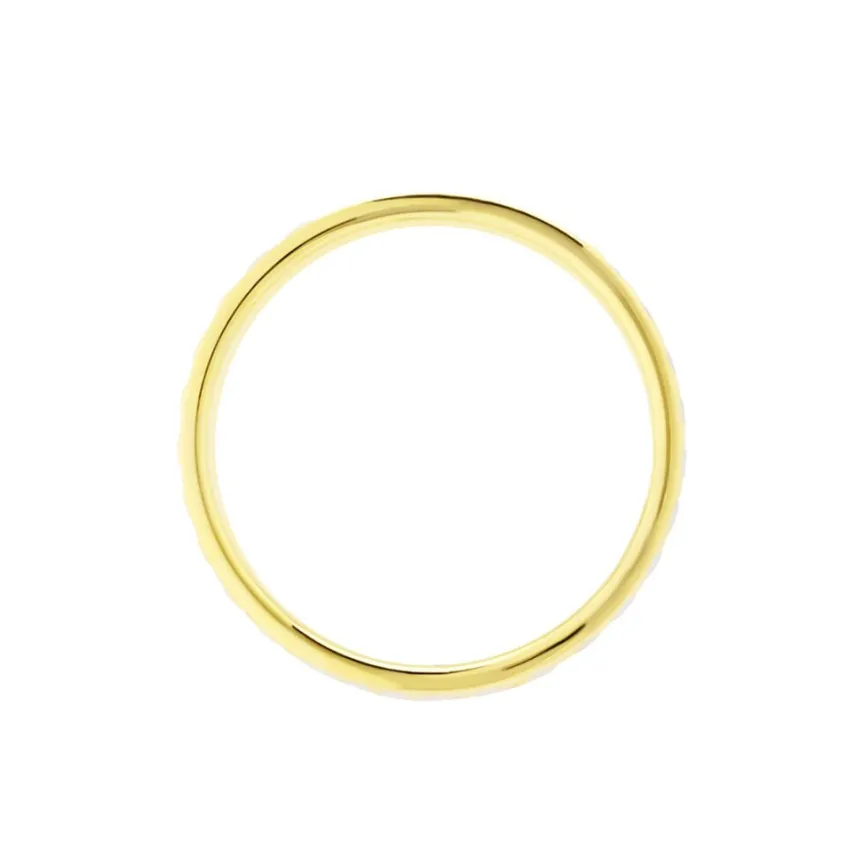 Alliance Grain De Folie Diamantee Ruban Plat Or Bicolore-Histoire d'Or Online