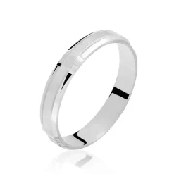 Alliance Hades Texture Ruban Plat Palladium Blanc-Histoire d'Or Sale