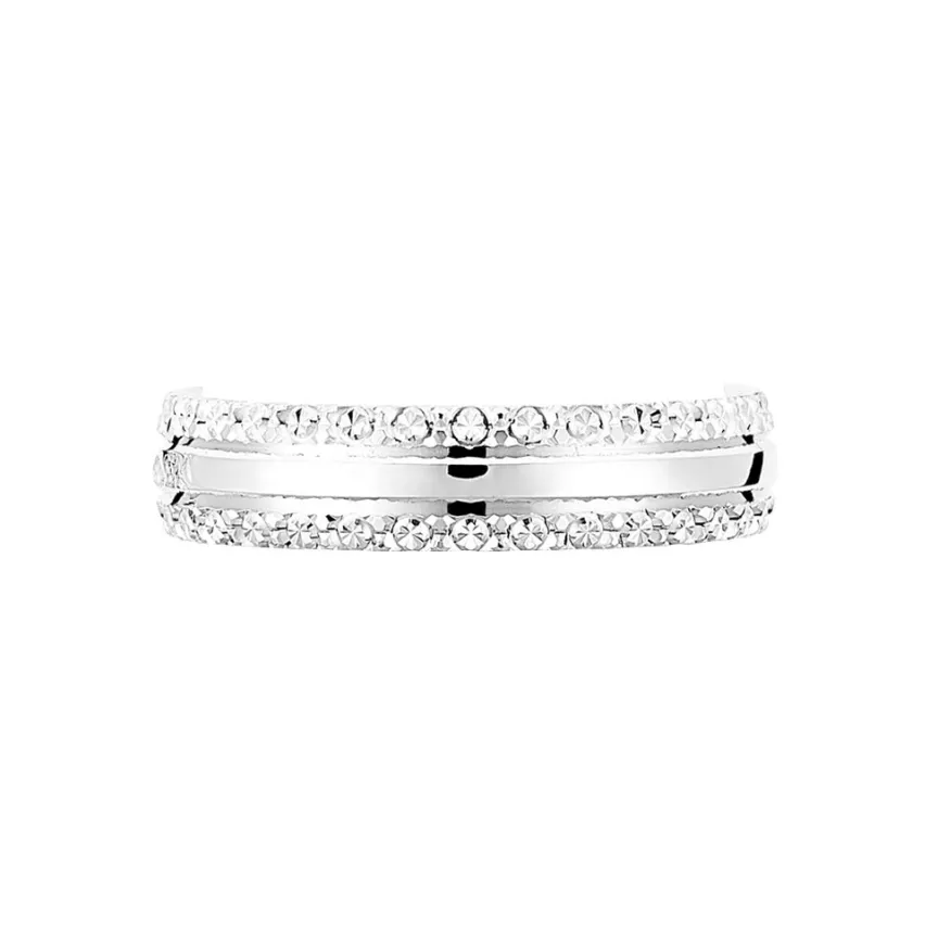 Alliance June 2 Rangs Diamantee Ruban Plat-Histoire d'Or Best