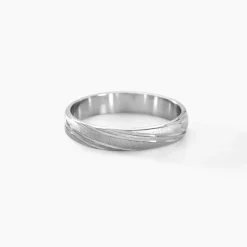 Alliance Ketly Ruban Plat Argent Blanc-Histoire d'Or New