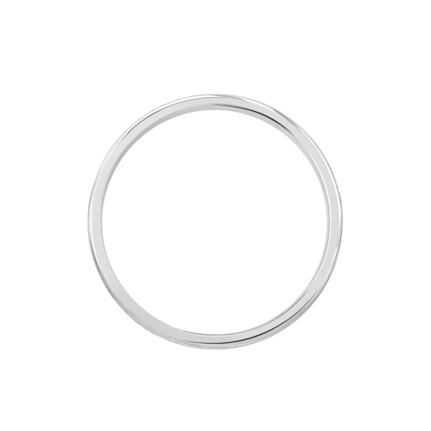 Alliance Ketly Ruban Plat Argent Blanc-Histoire d'Or New