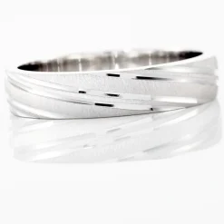 Alliance Ketly Ruban Plat Argent Blanc-Histoire d'Or New