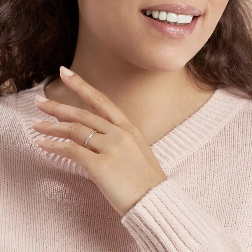 Alliance Laurie Tour Complet Or Blanc Diamant-Histoire d'Or