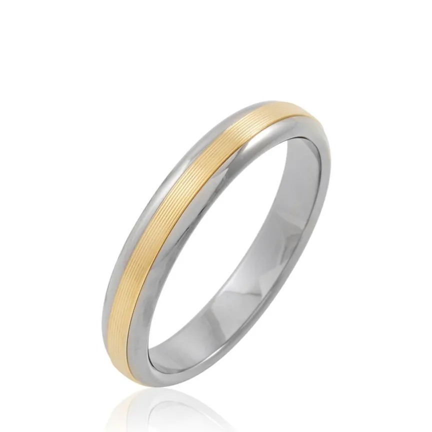 Alliance Len Demi Jonc Classique Or Bicolore-Histoire d'Or Hot