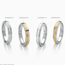 Alliance Len Demi Jonc Classique Or Bicolore-Histoire d'Or Hot