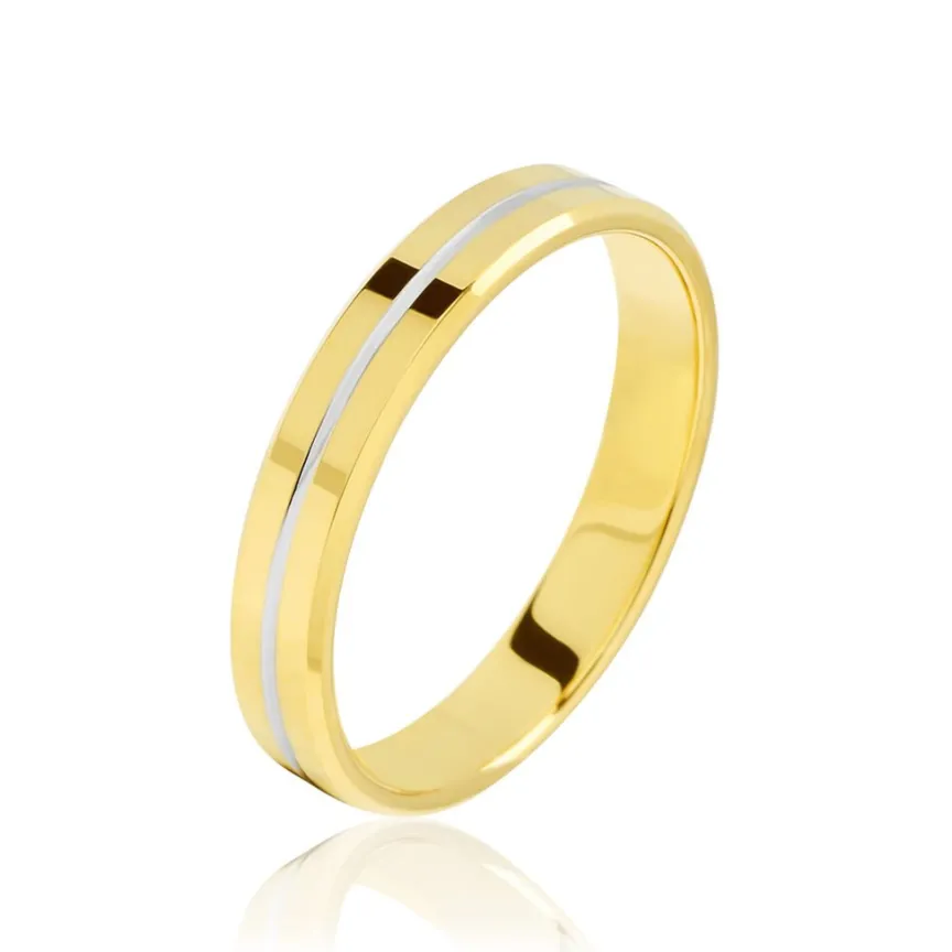 Alliance Liseret Ruban Plat Or Bicolore-Histoire d'Or Outlet