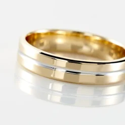 Alliance Liseret Ruban Plat Or Bicolore-Histoire d'Or Sale