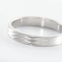 Alliance Marcello Ruban Plat Or Blanc-Histoire d'Or