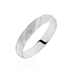 Alliance Marlon Demi Jonc Classique Or Blanc-Histoire d'Or Hot