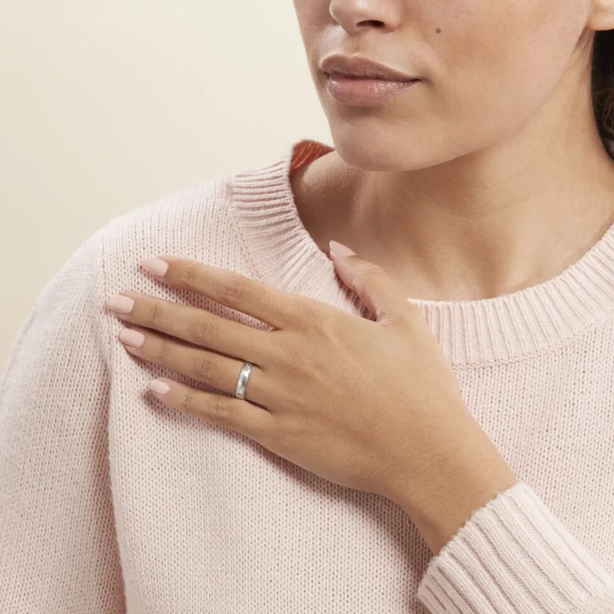 Alliance Marlon Demi Jonc Classique Or Blanc-Histoire d'Or Hot