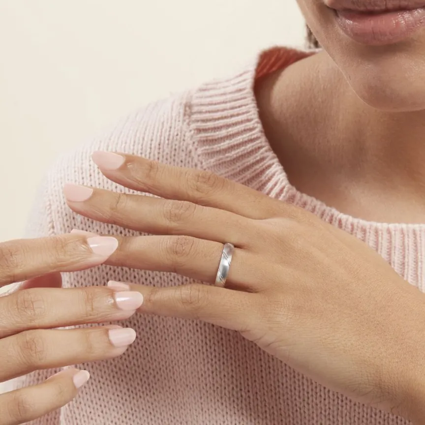 Alliance Marlon Demi Jonc Classique Or Blanc-Histoire d'Or Hot