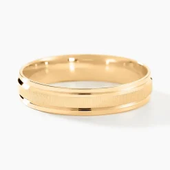 Alliance Mat Et Brillant Demi Jonc Classique Or Jaune-Histoire d'Or Sale