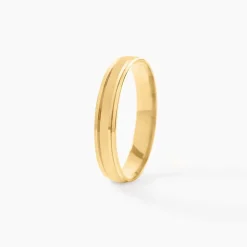 Alliance Mat Et Brillant Ruban Plat Or Jaune-Histoire d'Or Hot