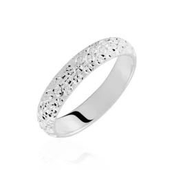 Alliance Mathena Ruban Plat Or Blanc-Histoire d'Or Outlet