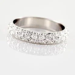 Alliance Mathena Ruban Plat Or Blanc-Histoire d'Or Outlet