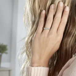 Alliance Mathena Ruban Plat Or Blanc-Histoire d'Or Outlet