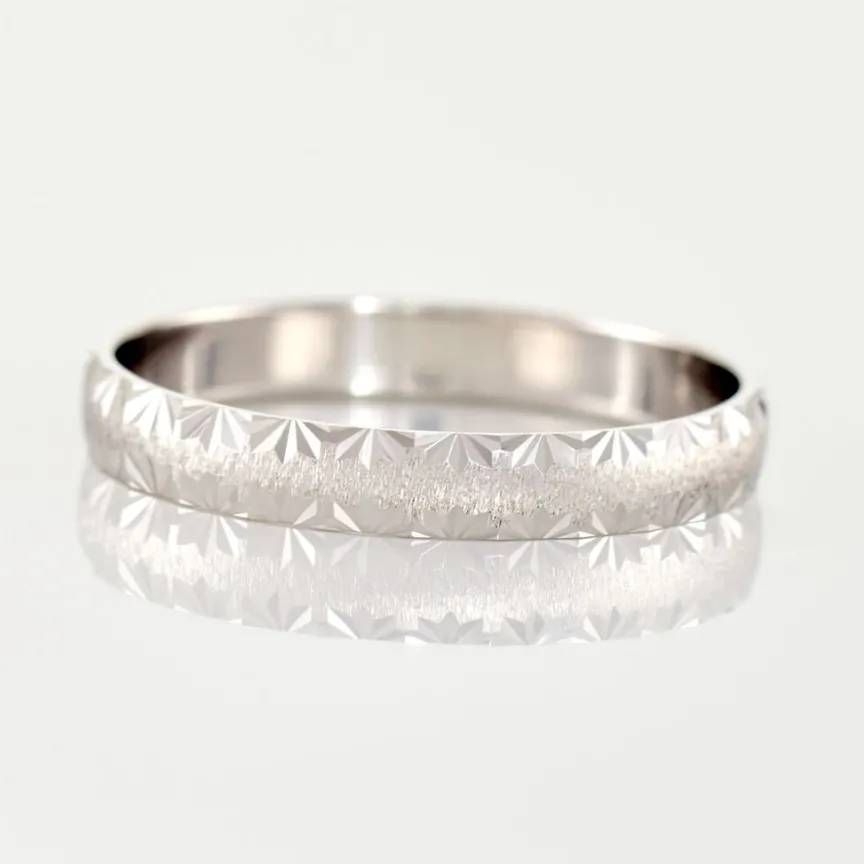 Alliance Maturina Demi Jonc Classique Or Blanc-Histoire d'Or Hot