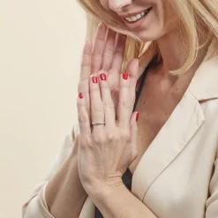 Alliance Maturina Demi Jonc Classique Or Blanc-Histoire d'Or Hot