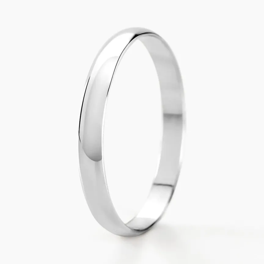 Alliance Meredithe Demi Jonc Classique Or Blanc-Histoire d'Or Clearance