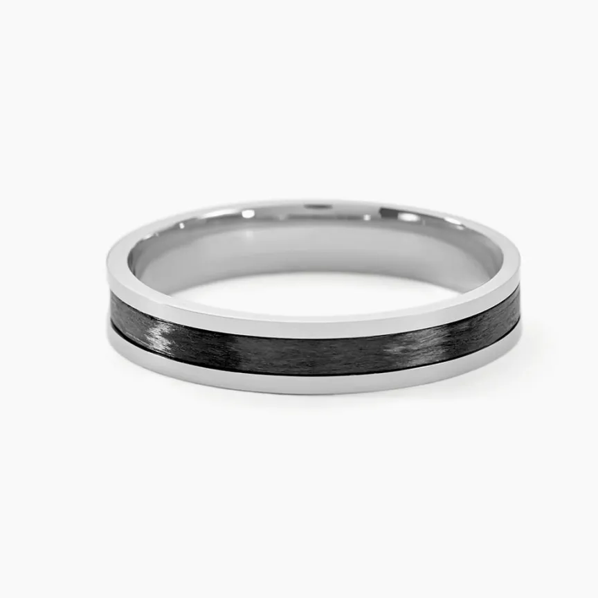 Alliance Navid Ruban Plat Palladium Blanc-Histoire d'Or