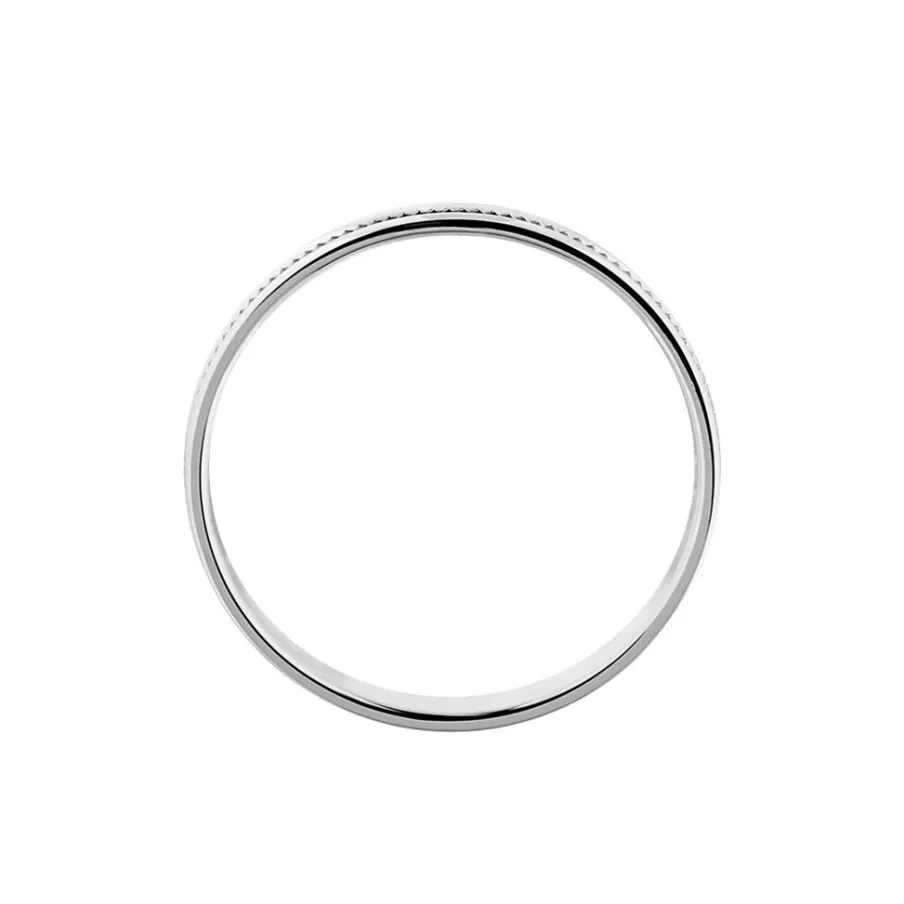 Histoire d'Or Alliance Perlee Ruban Plat