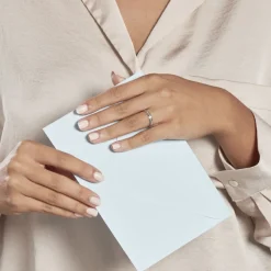 Histoire d'Or Alliance Perlee Ruban Plat