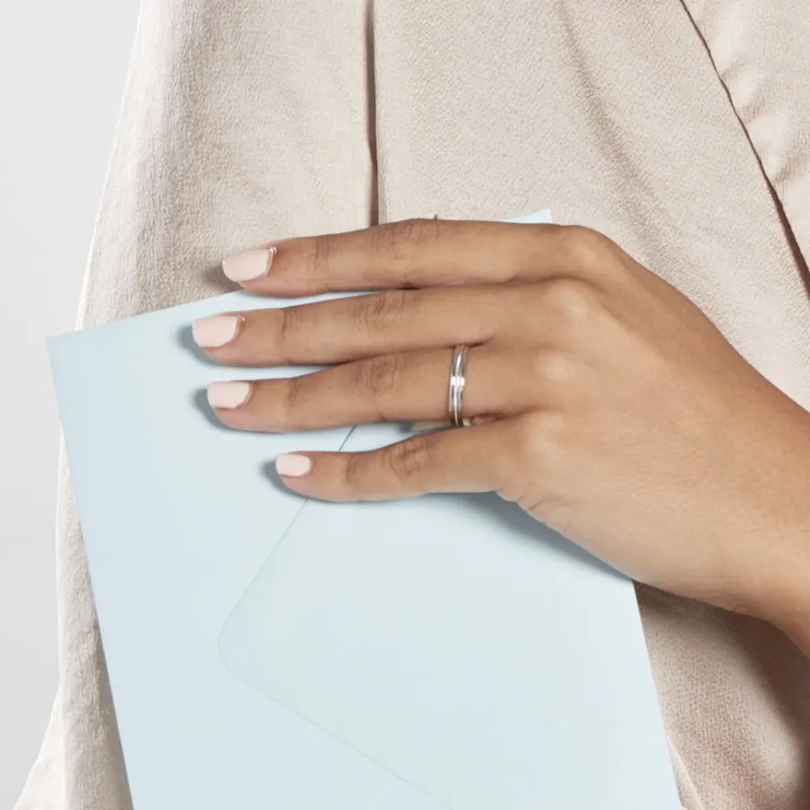 Histoire d'Or Alliance Perlee Ruban Plat