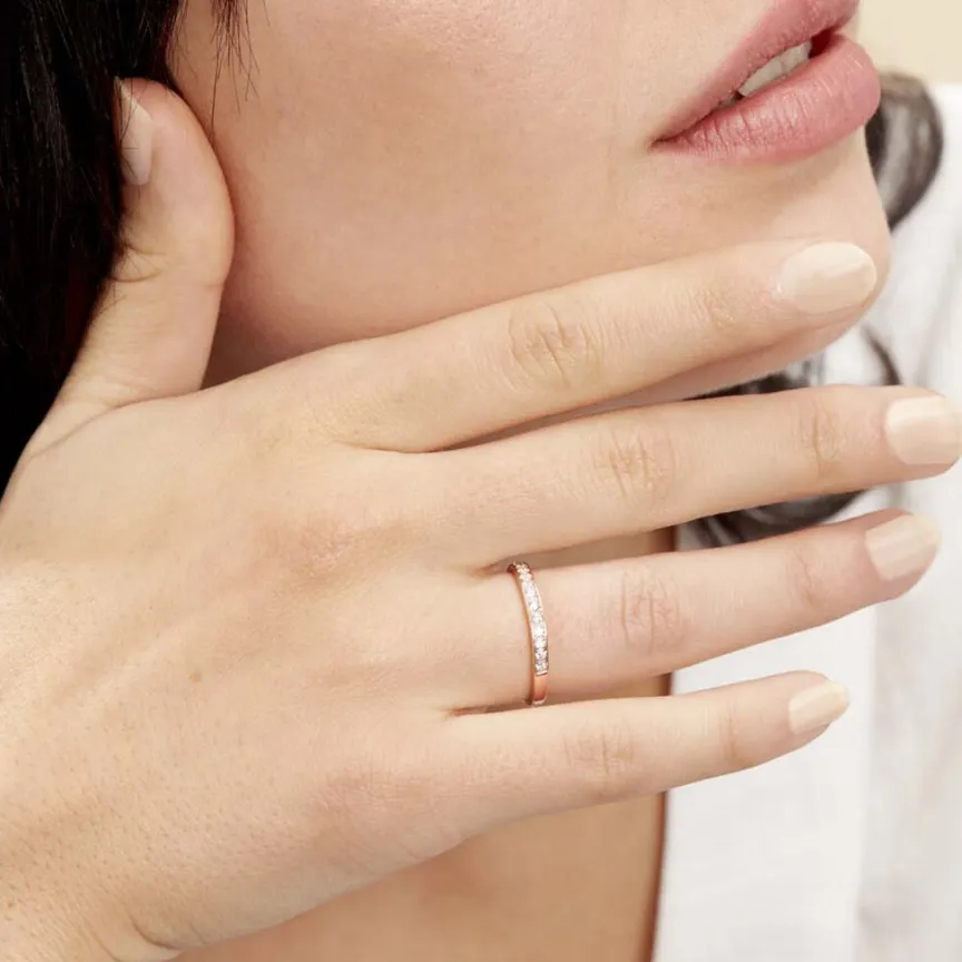 Alliance Rhea Or Rose Diamant-Histoire d'Or Clearance