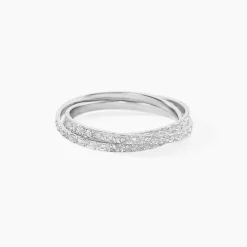 Alliance Shelena Ruban Plat Or Blanc-Histoire d'Or Discount