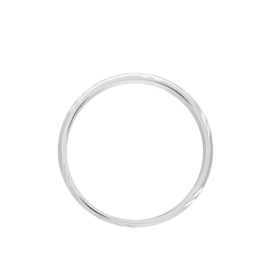 Alliance Soriya Demi Jonc Classique Argent Blanc-Histoire d'Or Outlet