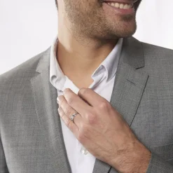 Alliance Soriya Demi Jonc Classique Argent Blanc-Histoire d'Or Outlet