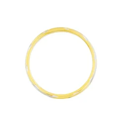Alliance Strie Fantaisie Demi Jonc Classique Or Bicolore-Histoire d'Or