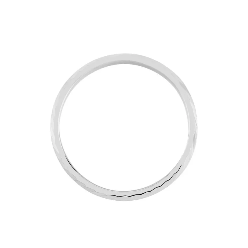 Alliance Twiggy Demi Jonc Classique Argent Blanc-Histoire d'Or Discount